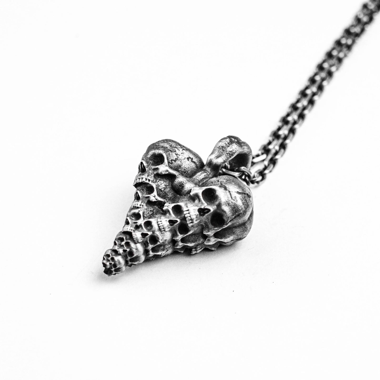 925 Sterling Silver Skull Tower Pendant, Heart Shaped Items, Hearts Brass Pendant, Skull Beaded Pendant, Gifts for Her, Trendy New Arrivals