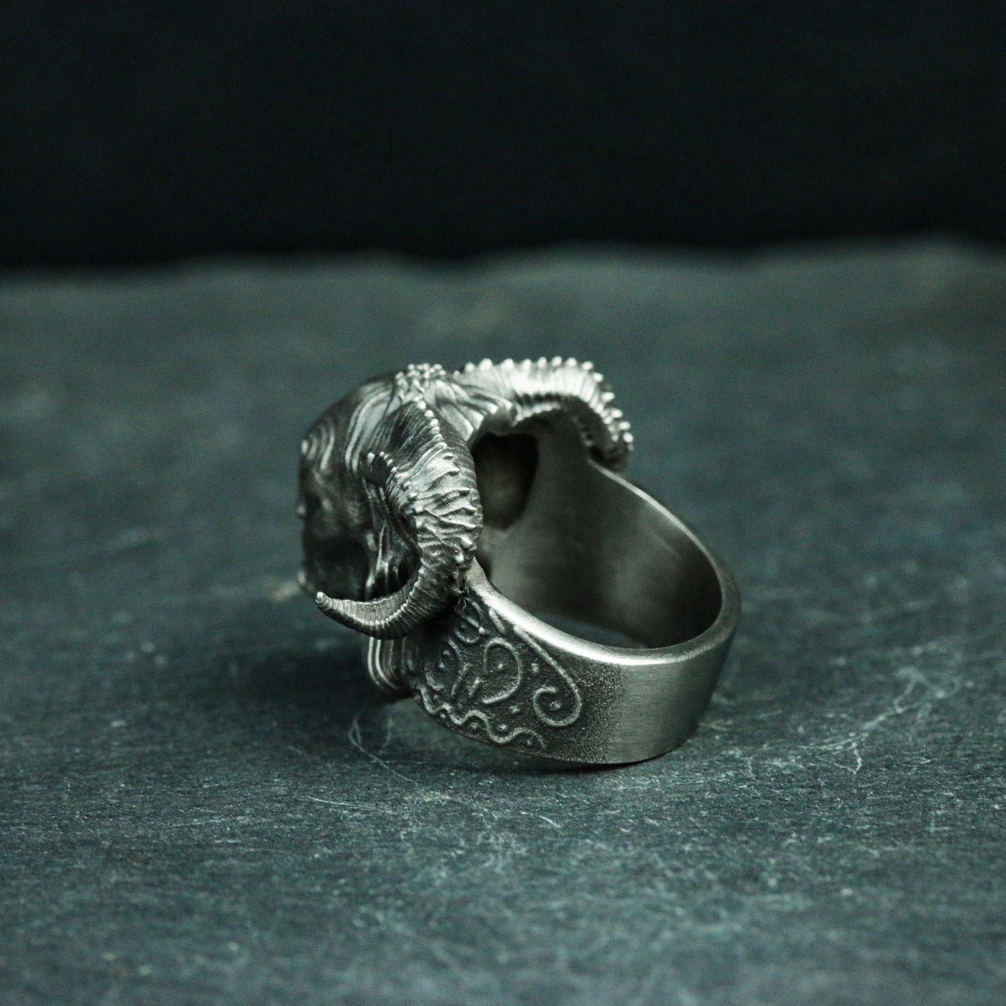 Faun Pan's Labyrinth 925 silver ring, demon genie silver jewelry, sheep god skull gift handmade pendant