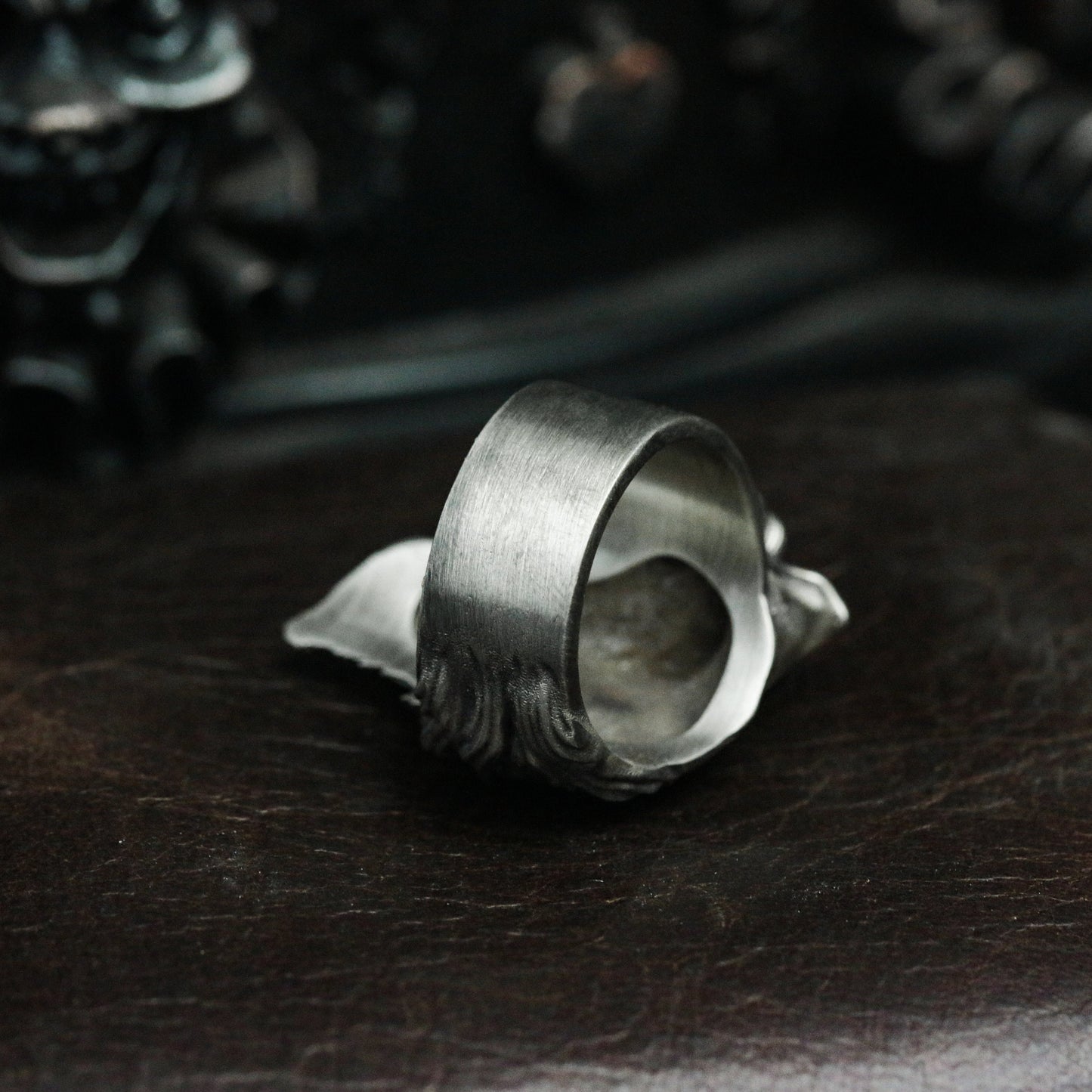 Wild Boar 925 Silver Ring, Wild Animal Design Silver Skull Jewelry Rings Men's Accessories