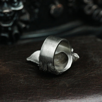 Wild Boar 925 Silver Ring, Wild Animal Design Silver Skull Jewelry Rings Men's Accessories - SATANHORN