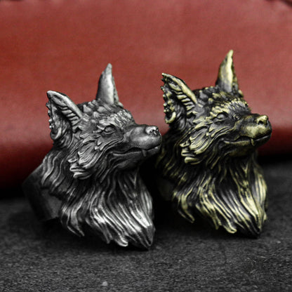 925 sterling silver fox ring | silver fox jewelry | animal ring | wild animal ring | fox head ring