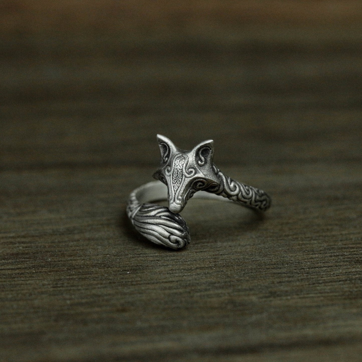 925 sterling silver fox ring, silver fox jewelry, animal ring, wildlife ring, gift for her