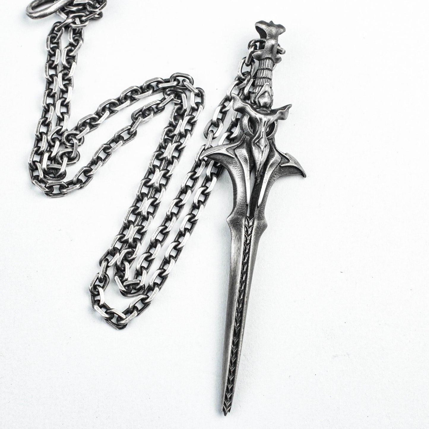 Blade of Destiny 925 Sterling Silver Pendant, Cross Pendant, Arrowhead Sword Pendant, Spine Jewelry, Condor Brass Pendant,