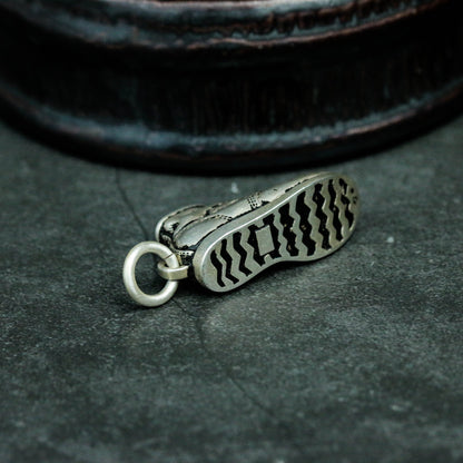 Handmade boots 925 silver pendant necklace, AJ boots silver pendant, shoes handmade design men’s pendant