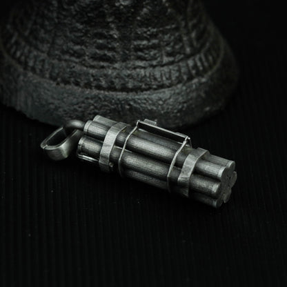 925 silver TNT explosives pendant necklace, game pendant, silver ammunition pendant necklace, unique handmade silver jewelry