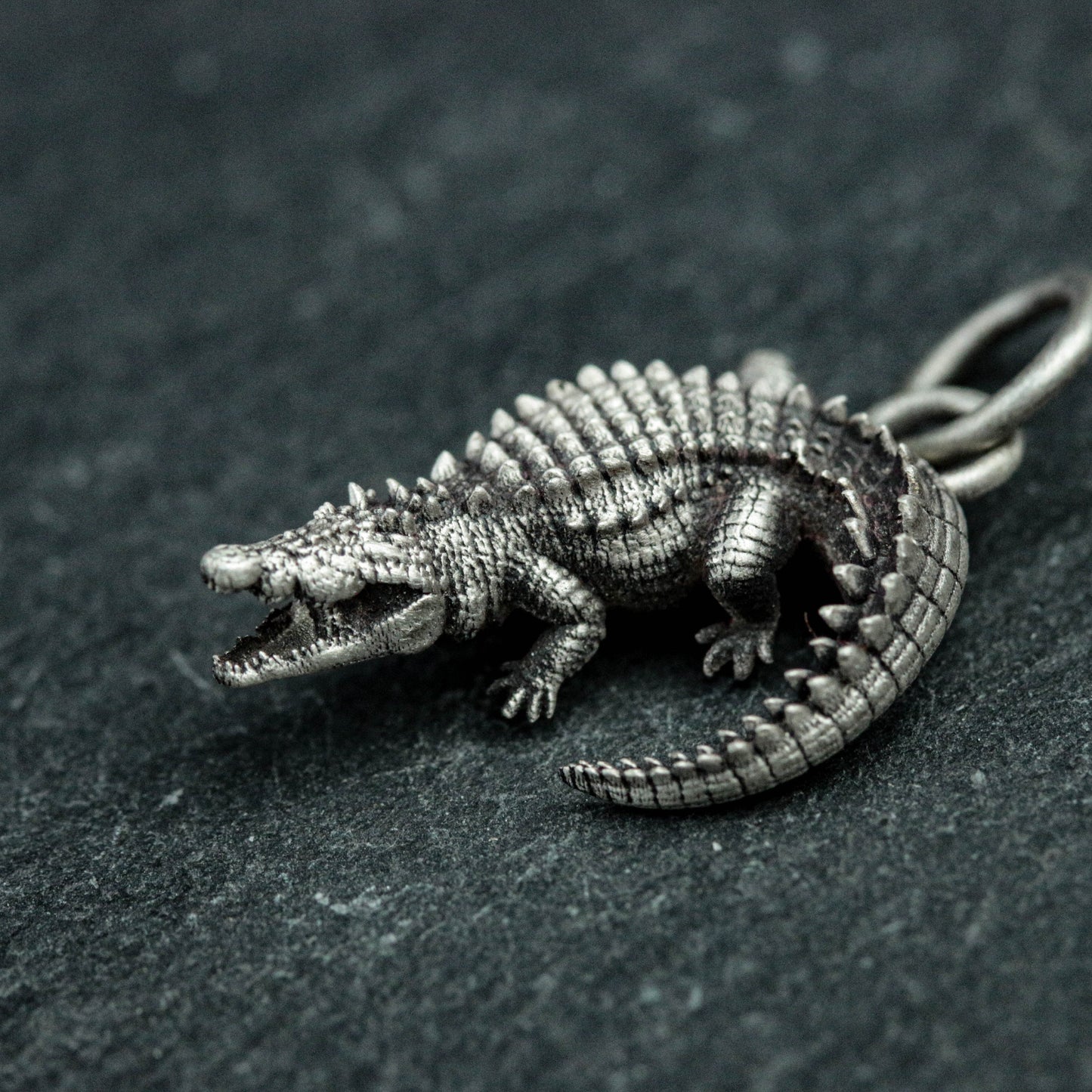 925 sterling silver crocodile pendant, crocodile necklace, animal necklace, wild animals, ferocious animals, lucky pendants, gifts for her