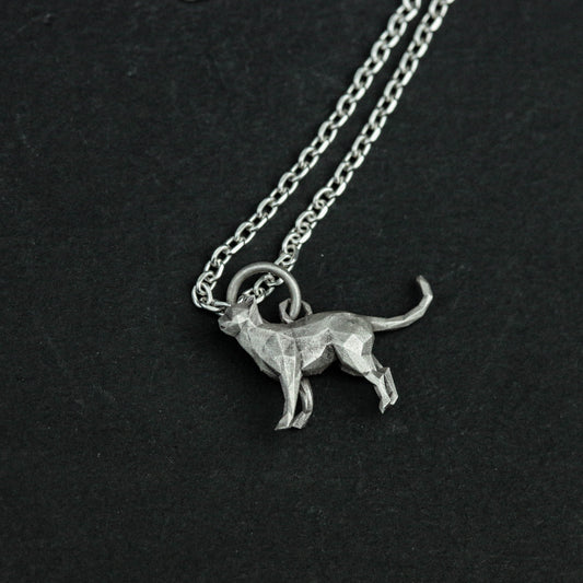 925 sterling silver cat pendant, standing cat, silver cat pendant, cat necklace, abstract pendant, gift for her, mother day gift