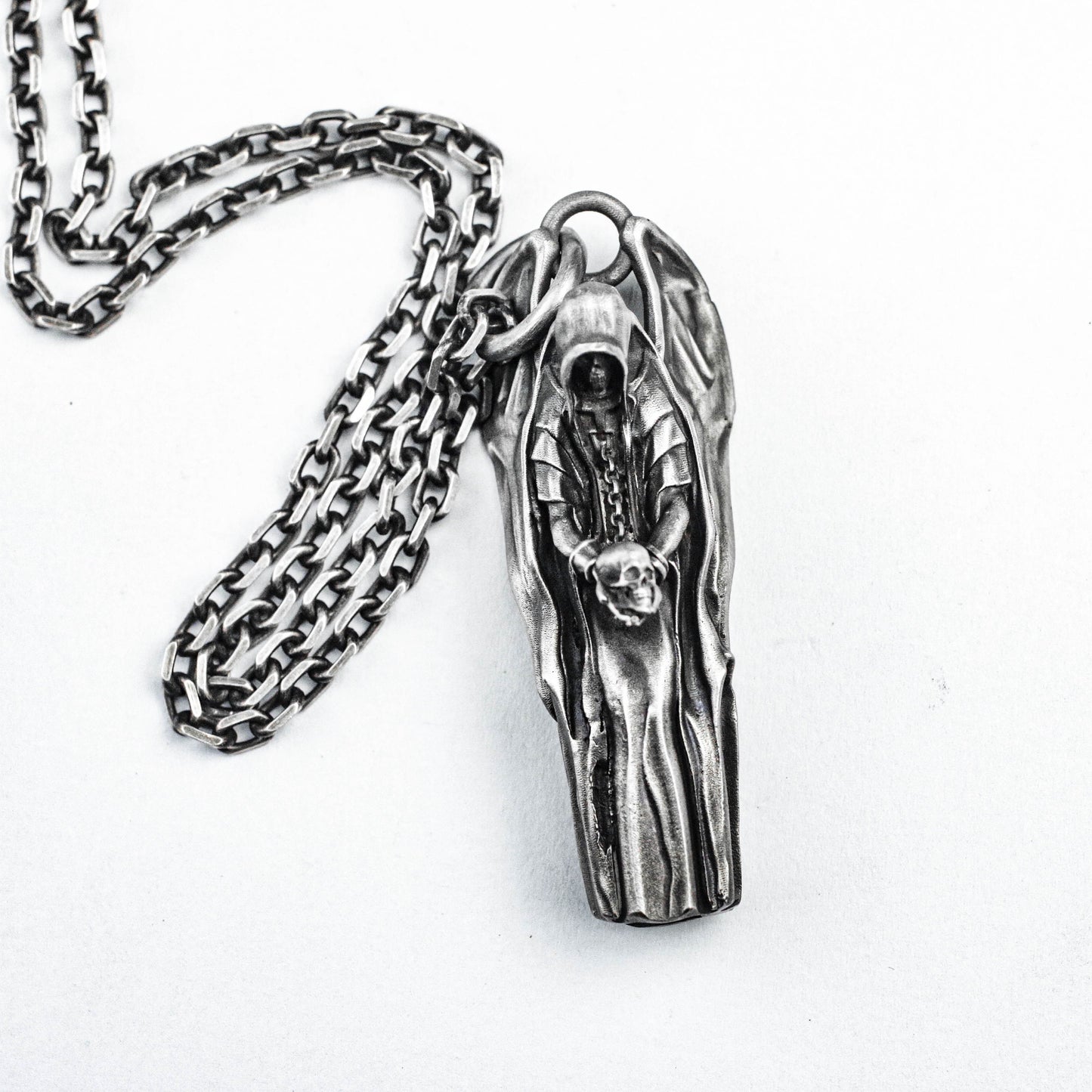 Ghost Skull Pendant, Angel Silver Pendant, Devil Silver Pendant, Peace Mascot, Couple Pendant, Trendy Men's Accessories