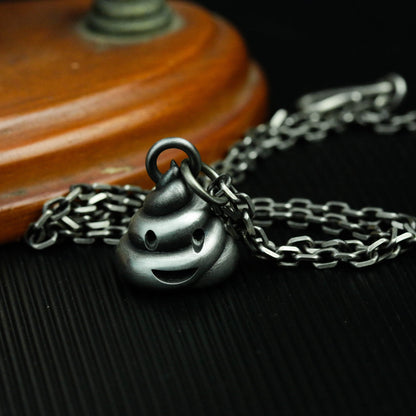 925 Silver Poop emoji silver pendant necklace
