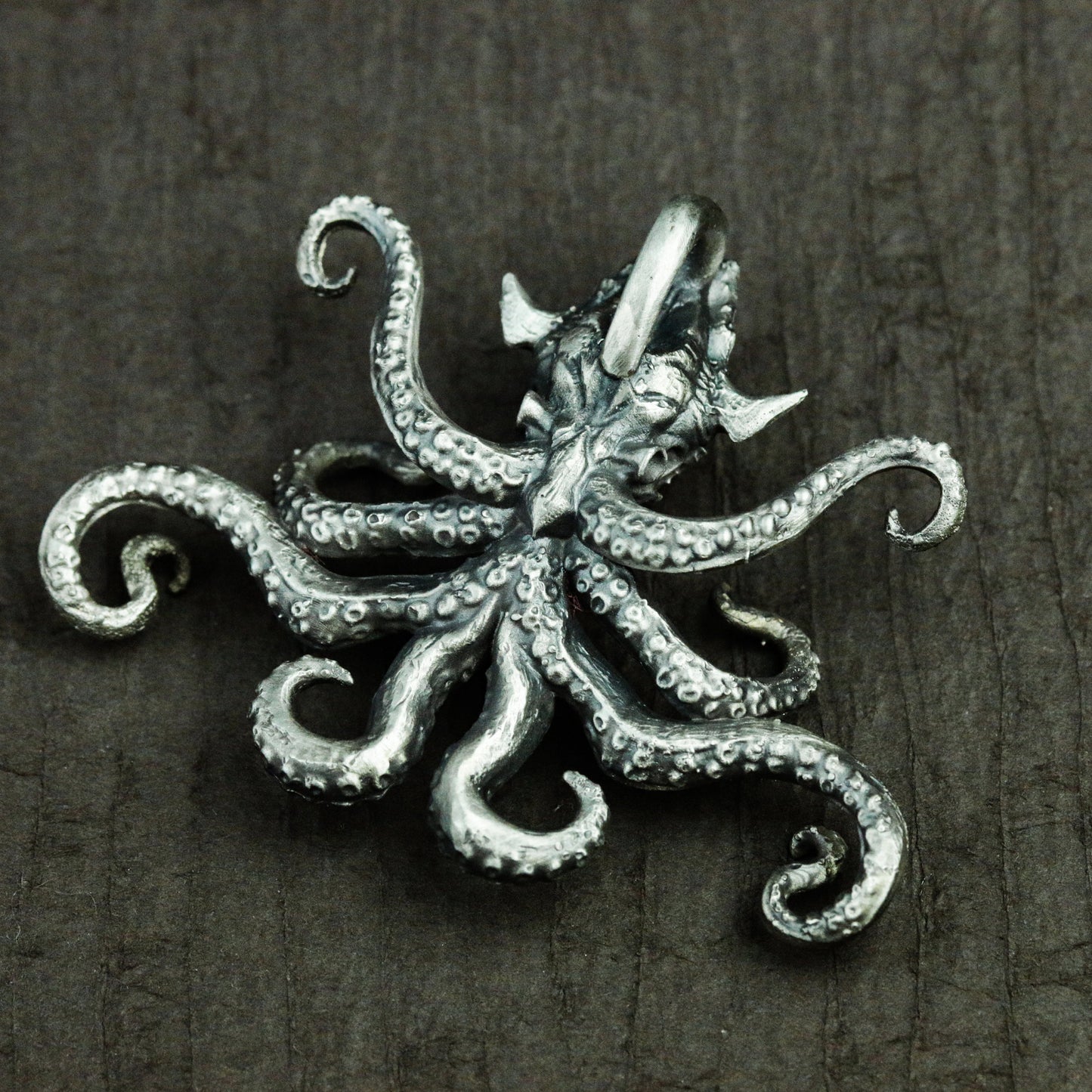 Octopus Cthulhu 925 Silver Pendant Necklace, Monster Octopus Pendant, Gothic Silver Handmade Pendant Gift