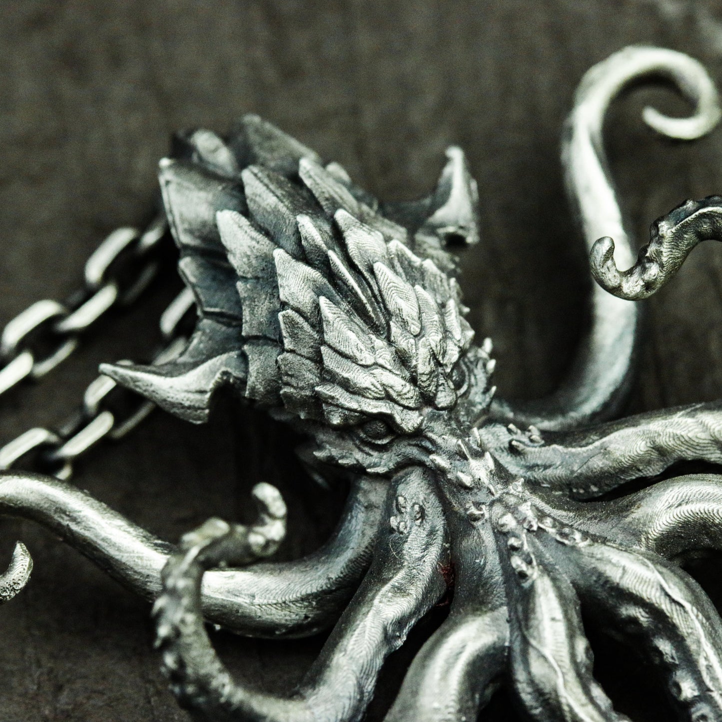 Octopus Cthulhu 925 Silver Pendant Necklace, Monster Octopus Pendant, Gothic Silver Handmade Pendant Gift