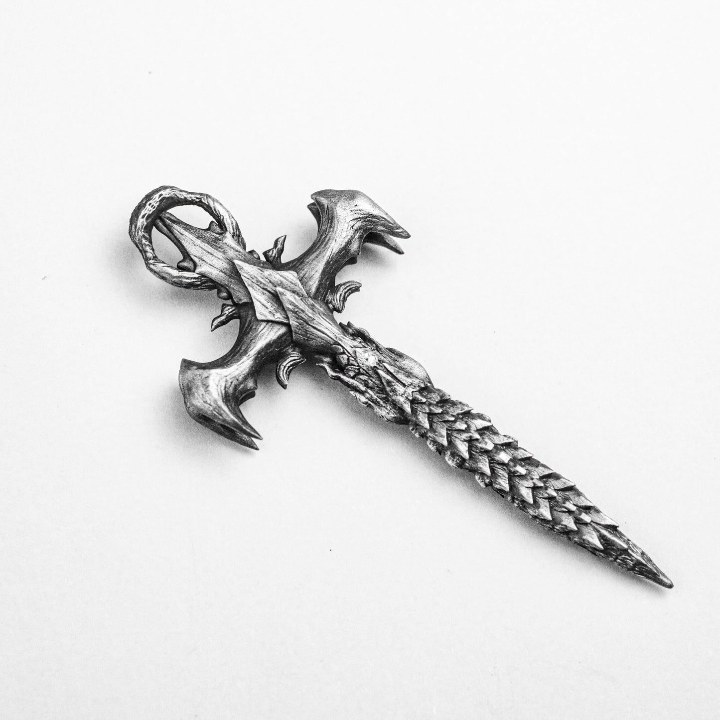 Original New Products, Cross Silver Pendant, Dragon Scale Brass Pendant, Faith Mascot Silver, Trendy Men's Accessories