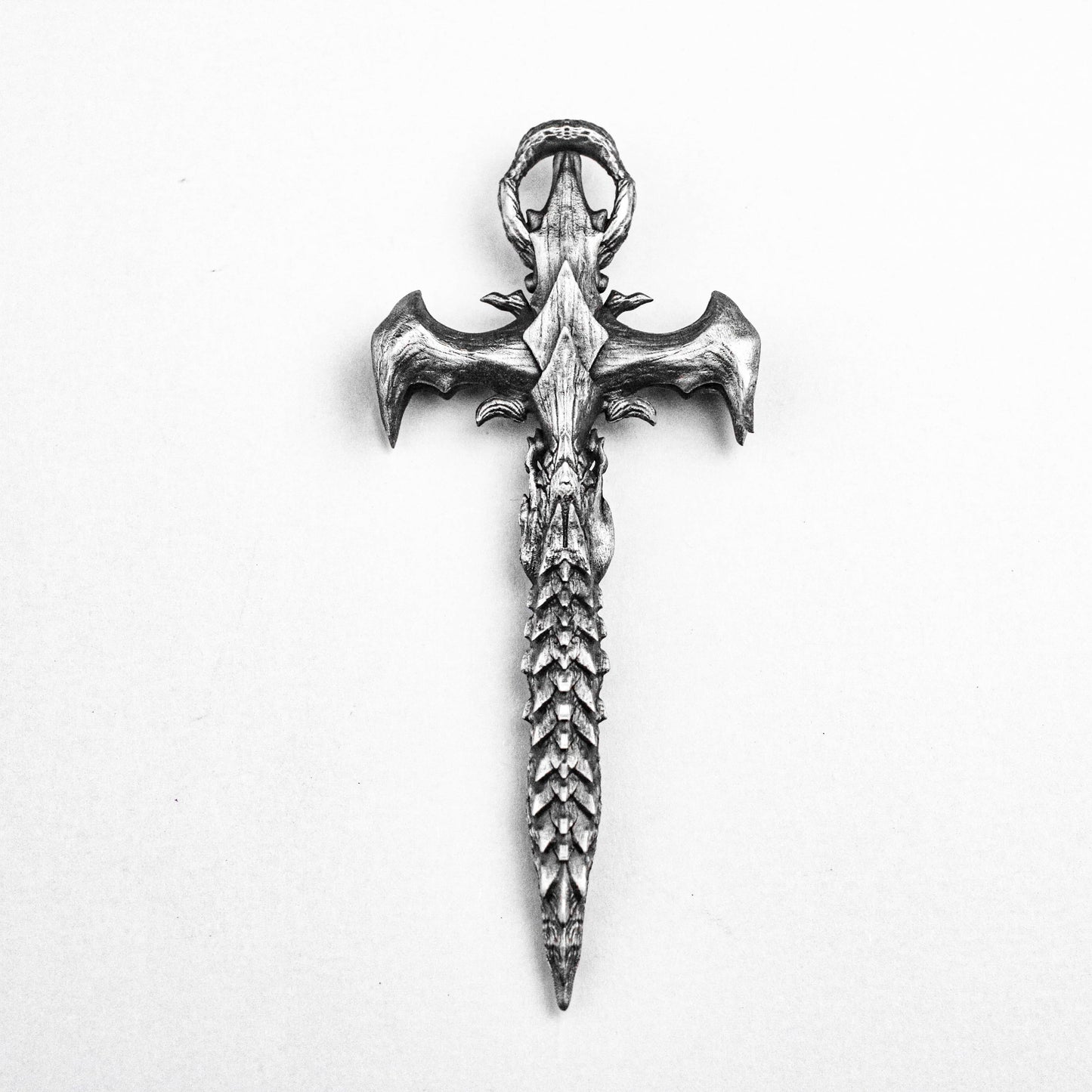 Original New Products, Cross Silver Pendant, Dragon Scale Brass Pendant, Faith Mascot Silver, Trendy Men's Accessories