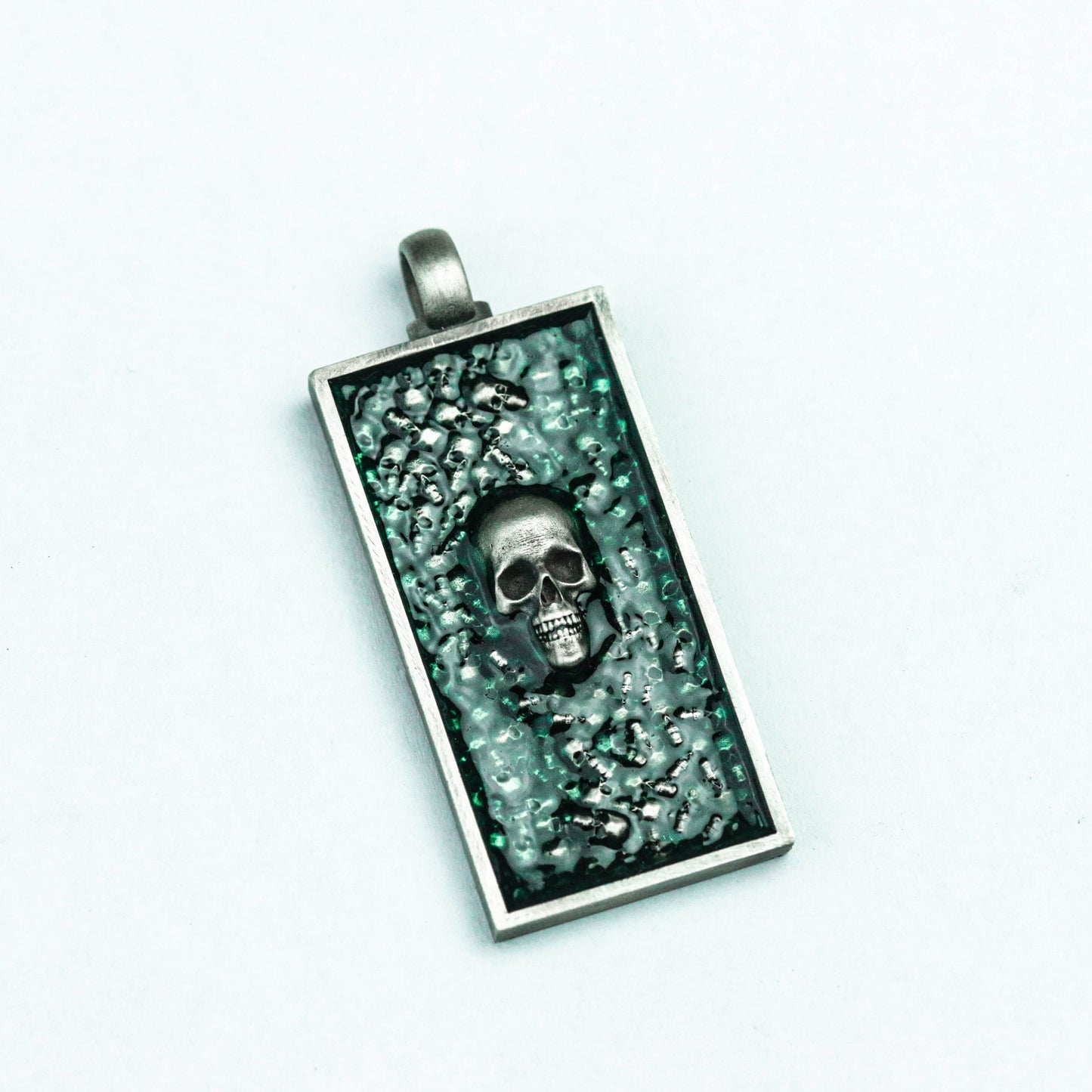 925 Sterling Silver Skull Pendant, Thousand Faced Skull Brass Pendant, Filled Creative Jewelry, Dense Skull Pendant Brass