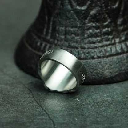 Stitched skull 925 silver ring, Hell's Gate ring, cracked gothic skull ring dark gift - SATANHORN