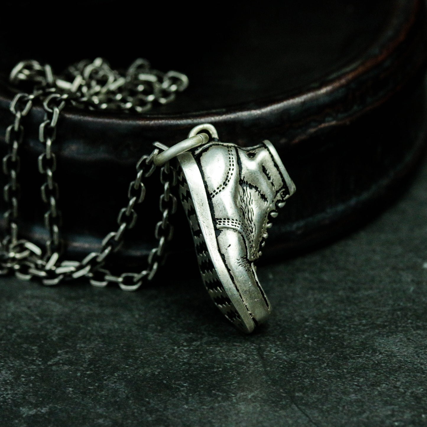 Handmade boots 925 silver pendant necklace, AJ boots silver pendant, shoes handmade design men’s pendant