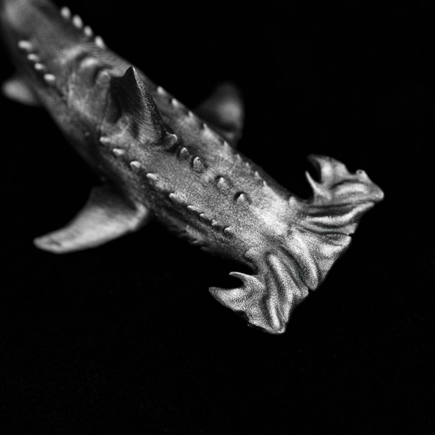 Shark Pendant, Ancient Hammerhead Hammerhead Shark 925 Sterling Silver Pendant, Small Animal Series, Plain Silver Small Pendant,