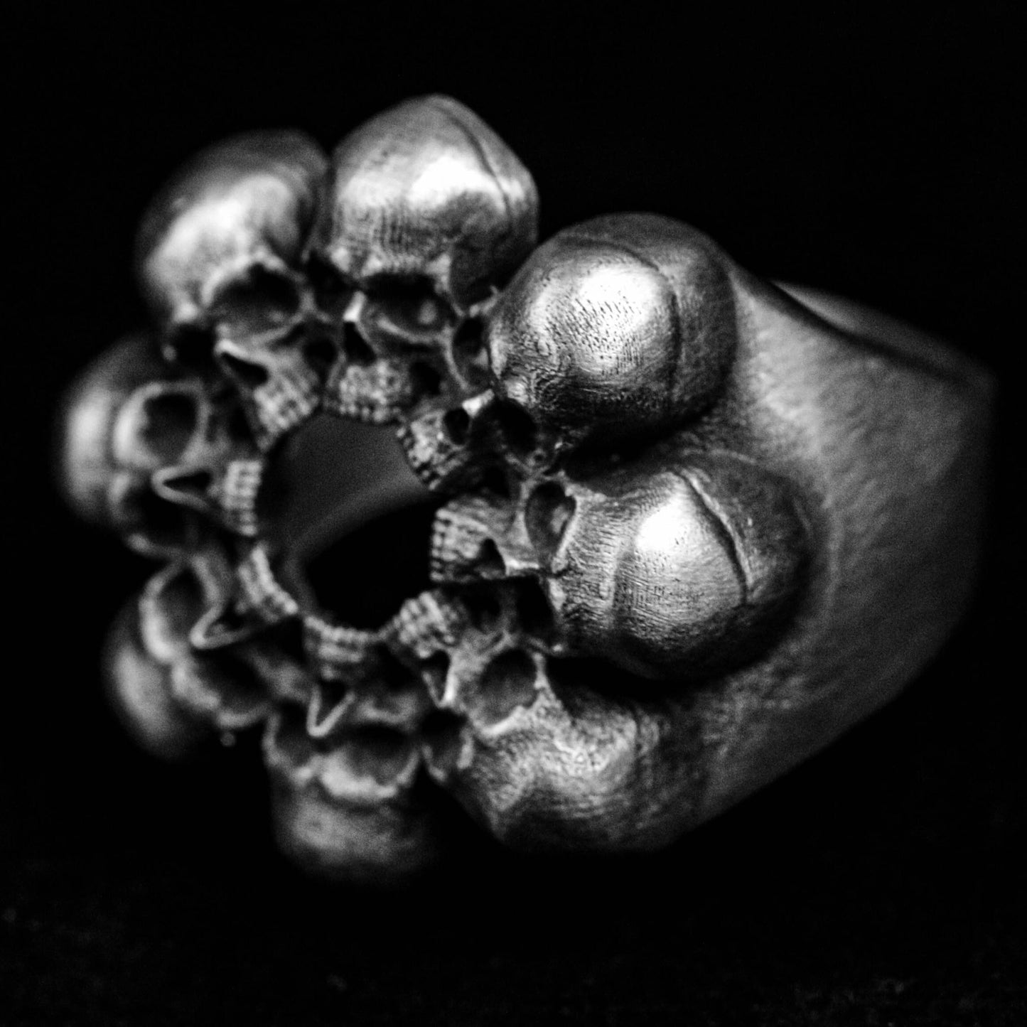 Multiple skull ring. Original new product ring, 925 sterling silver men's ring, rock trend silver jewelry, stitching skull ring