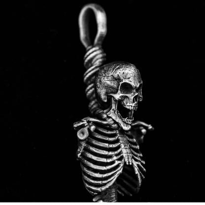 Roaring Skull 925 Sterling Silver Pendant, Bone Brass Pendant, Dark Skull Necklace, Dead Soul Accessories, Soul Custom Made