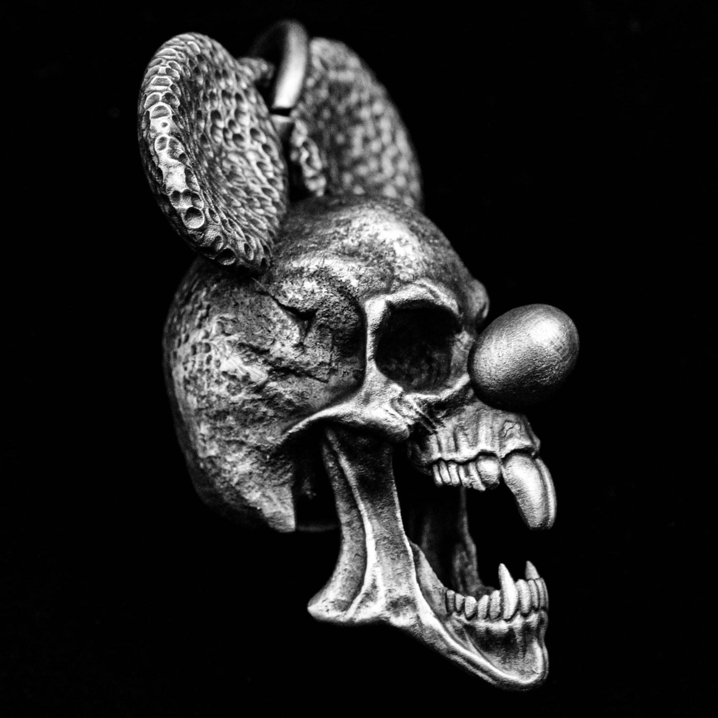 925 sterling silver Mickey pendant. Skull brass pendant, violent exaggerated roaring cartoon Dimiya zodiac rat men and women pendant