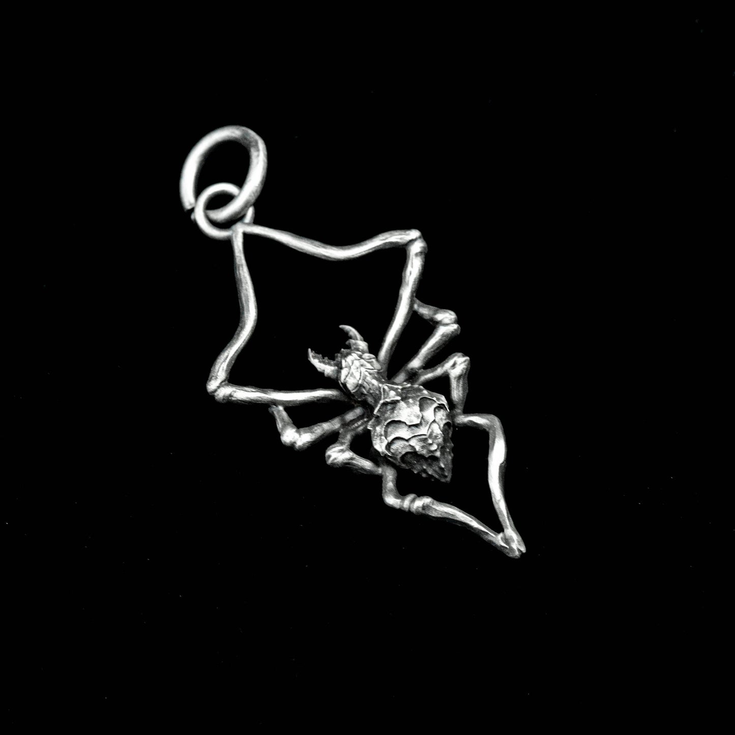 925 Sterling Silver Spider Pendant, Brass Animal Pendant, Small Animal Pendant, Plain Silver Pendant, Couple Pendant