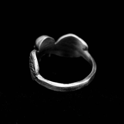 Skull silver ring, couple ring, brass tail ring, flying wings pendant, small ring, finely carved silver ring, simple fashion jewelry