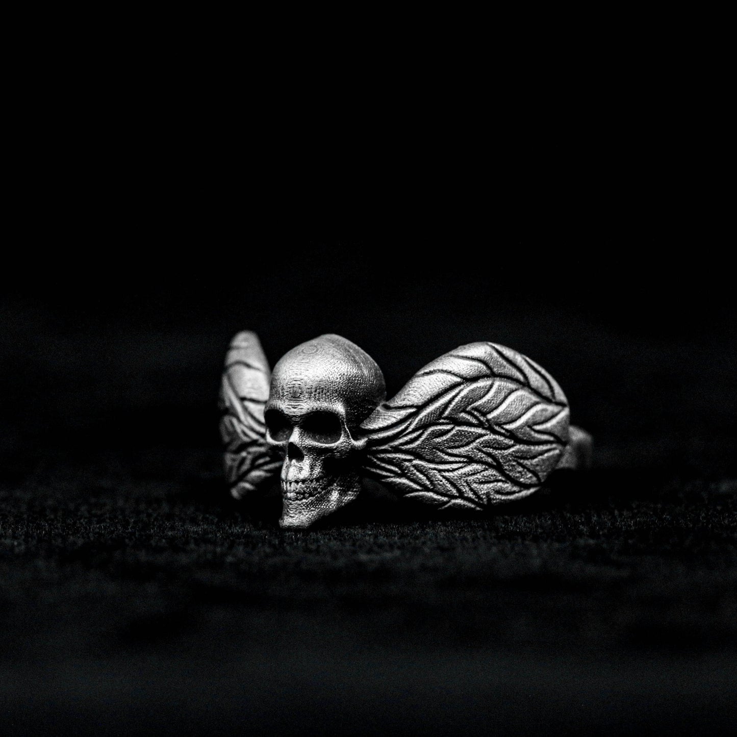 Skull silver ring, couple ring, brass tail ring, flying wings pendant, small ring, finely carved silver ring, simple fashion jewelry