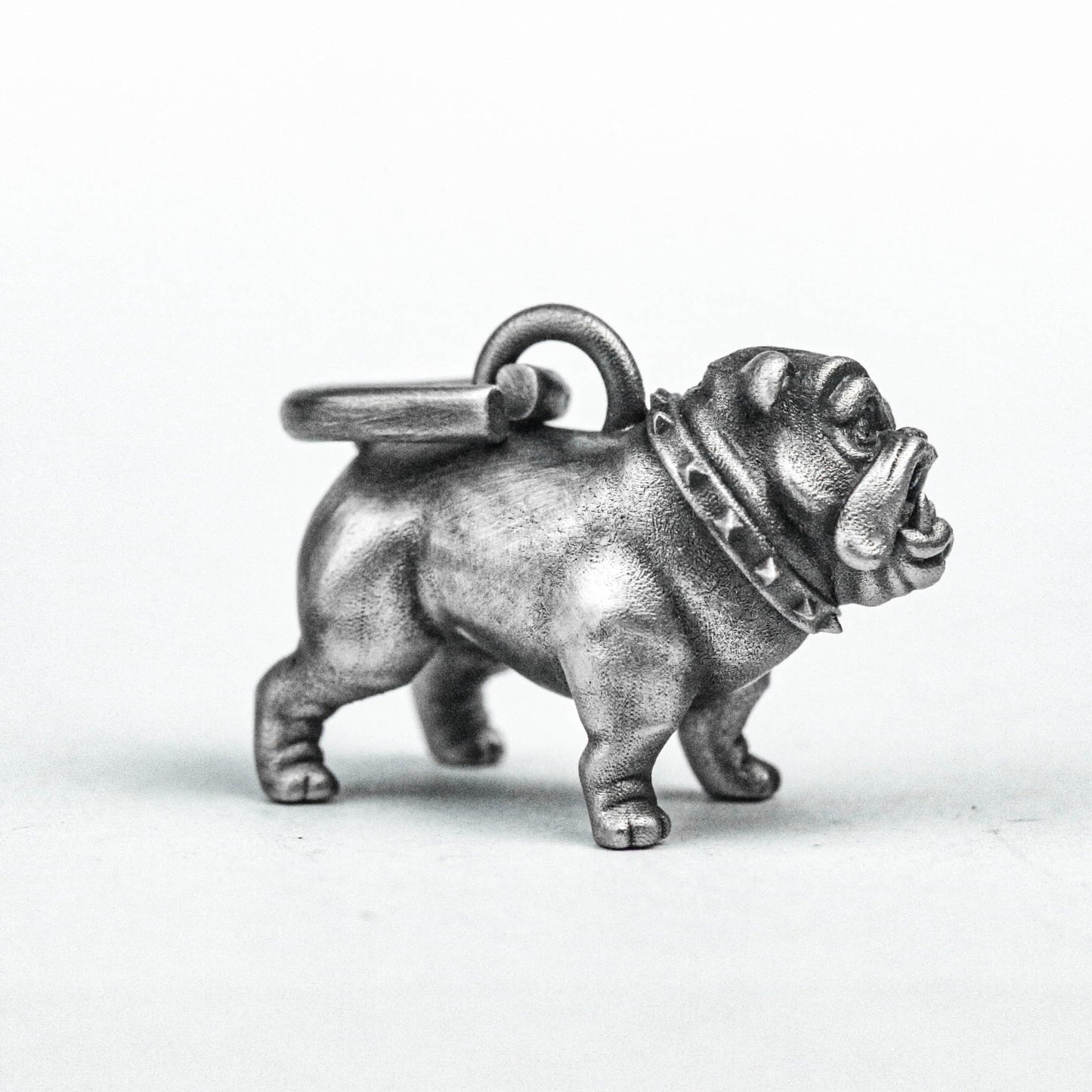 Bully silver pendant, bulldog brass pendant, cute animal pendant, three-dimensional silver pendant, couple pendant, trendy men's accessories