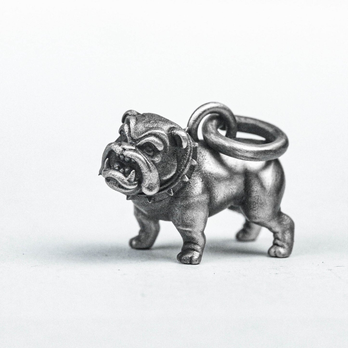 Bully silver pendant, bulldog brass pendant, cute animal pendant, three-dimensional silver pendant, couple pendant, trendy men's accessories