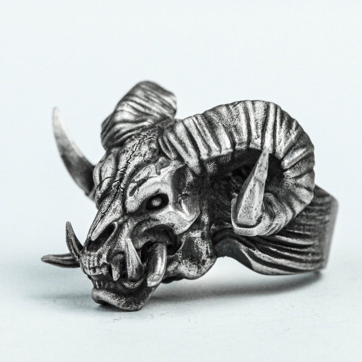 Minotaur silver ring, skull brass ring, Greek mythology pendant, ethnic jewelry, animal jewelry, exorcism ring, handmade ring