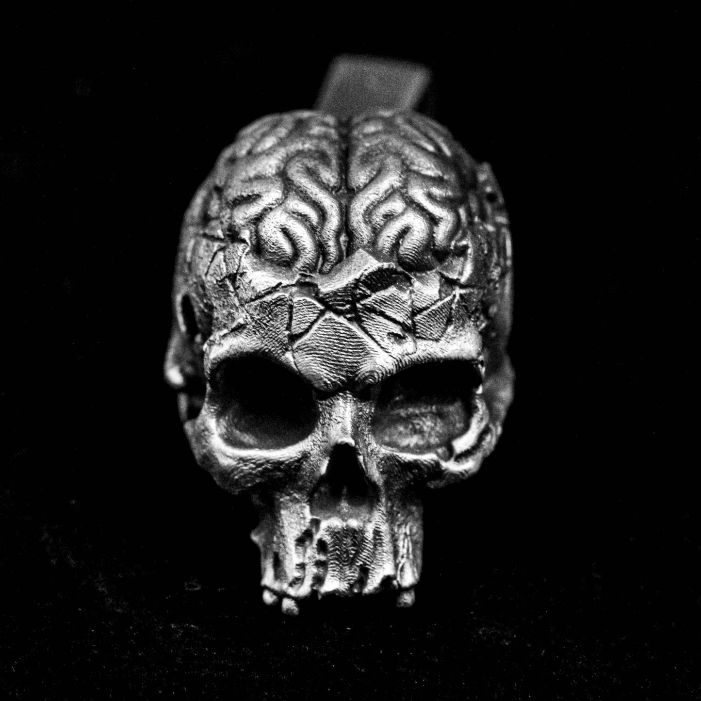 Brain silver pendant. Skull pendant, domineering three-dimensional silver ornament, skull pattern pendant, custom jewelry