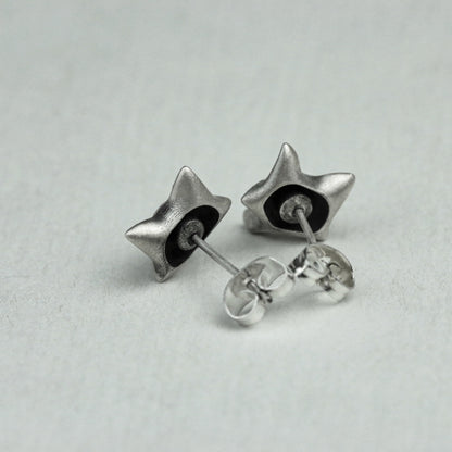 Fox 925 Silver Earrings, Animal Silver Earrings, Simple Stud Earrings Charm-Handmade
