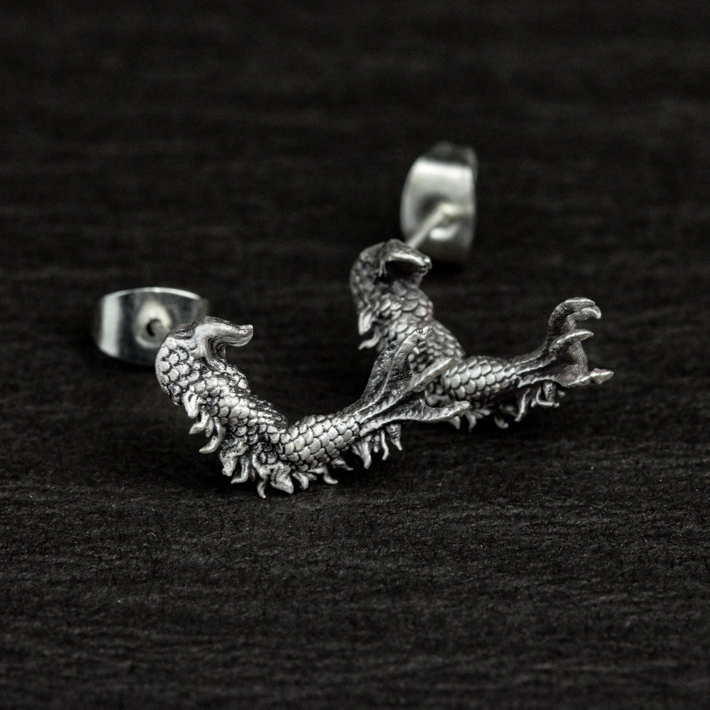 Dragon Foot 925 Silver Earrings, Dragon Silver Earrings, Dragon Rhyme Simple Earrings - Handmade