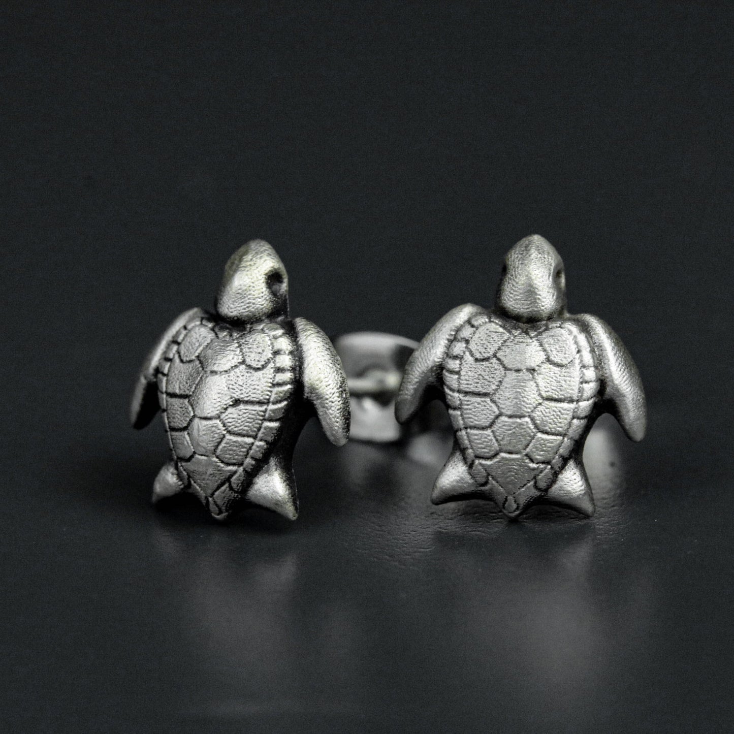 Turtle 925 silver earrings, sea animals silver earrings, turtle earrings - handmade