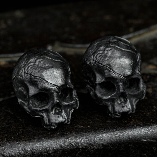 Skull Silver Stud Earrings - 925 Sterling Silver Stud Earrings - Personalized Earrings - Single Silver Earring - Modern Earrings