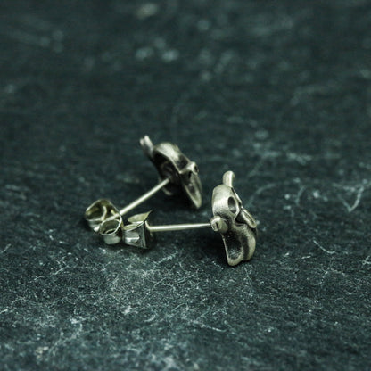Ghost 925 Silver Earrings, Weird Undead Silver Earrings, Gothic Necro, Hip Hop Earrings - Handmade