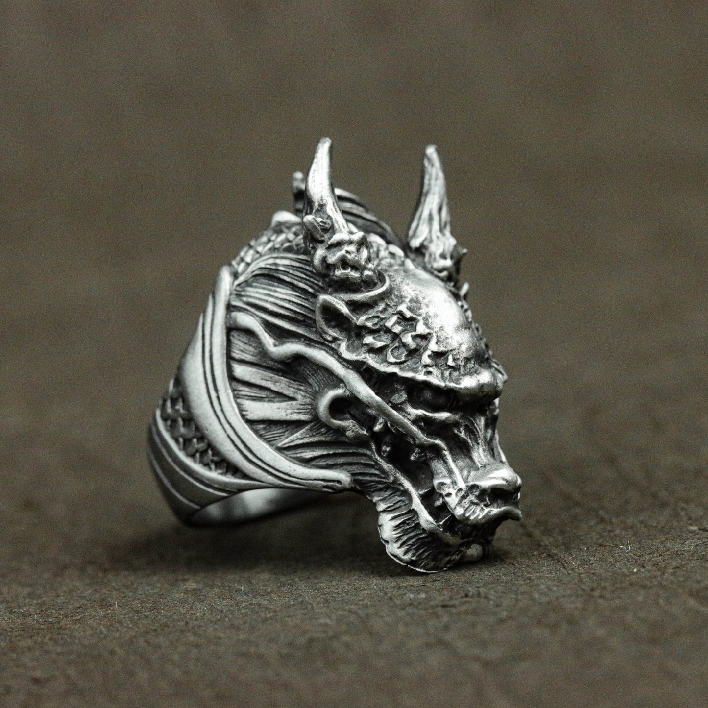 Dragon head sterling silver ring | Dragon head ring | Dragon ring | Silver dragon ring | Dragon jewelry | Men's dragon jewelry