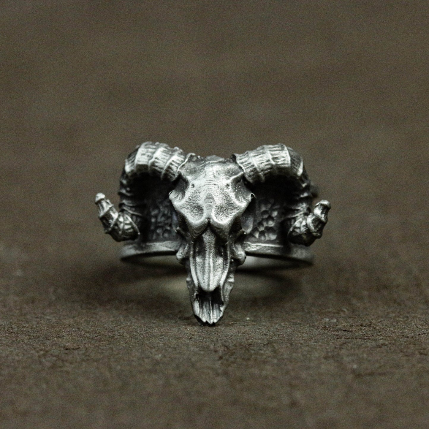 925 Sterling Silver Satan Sheep Head Ring,Sheep Head Ring,Satan Ring,Aries Ring,Men's Personalized Ring