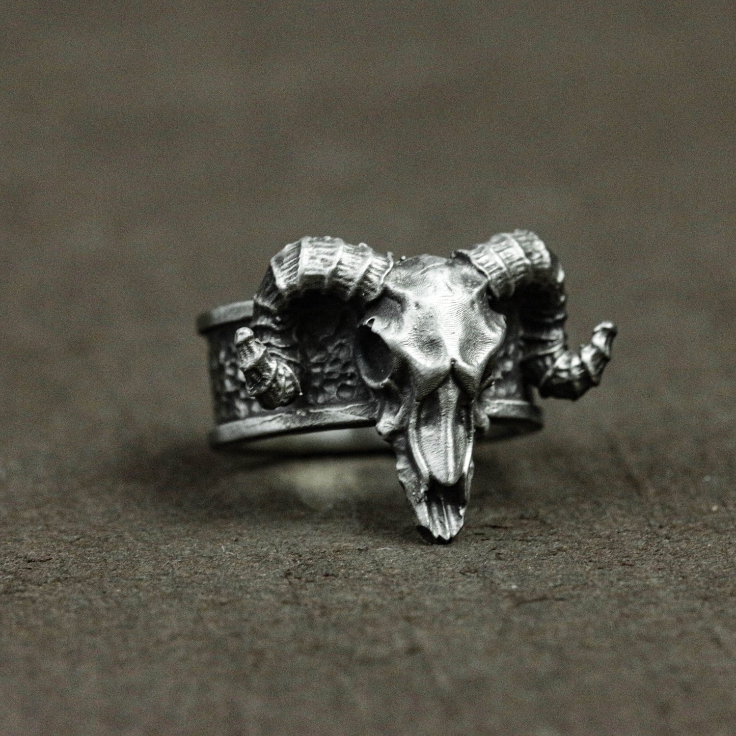 925 Sterling Silver Satan Sheep Head Ring,Sheep Head Ring,Satan Ring,Aries Ring,Men's Personalized Ring