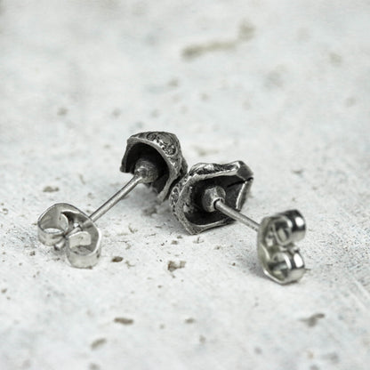 spartan warrior 925 silver earrings, spartan mask silver earrings, warrior mask jewelry, gift for him - handmade