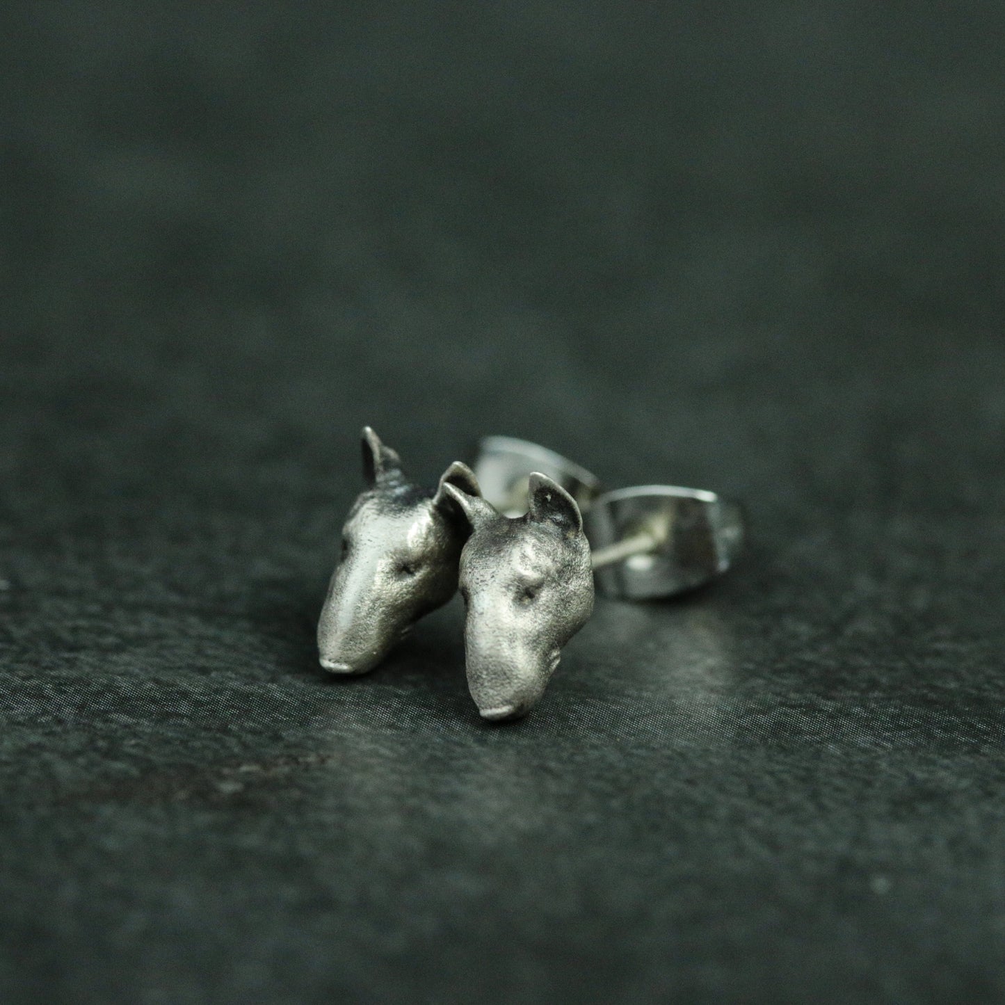 Bull Terrier 925 Silver Earrings, Silver Dog Earring Gifts, Pet Dog Earrings - Handmade Jewelry