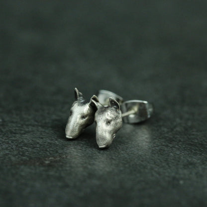 Bull Terrier 925 Silver Earrings, Silver Dog Earring Gifts, Pet Dog Earrings - Handmade Jewelry