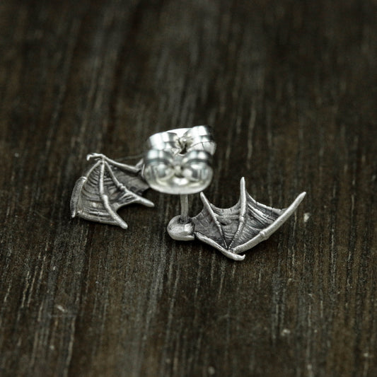 Devil Wings 925 Silver Earrings, Bat Wings Silver Earrings, Personalized Silver Jewelry-Handmade Gifts