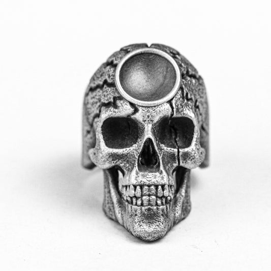 Skull silver ring, one-eyed ring, bachelor jewelry. Vintage Rings, Gothic Jewelry, Inlaid Skull Rings, Adjustable Rings, Original Jewelry