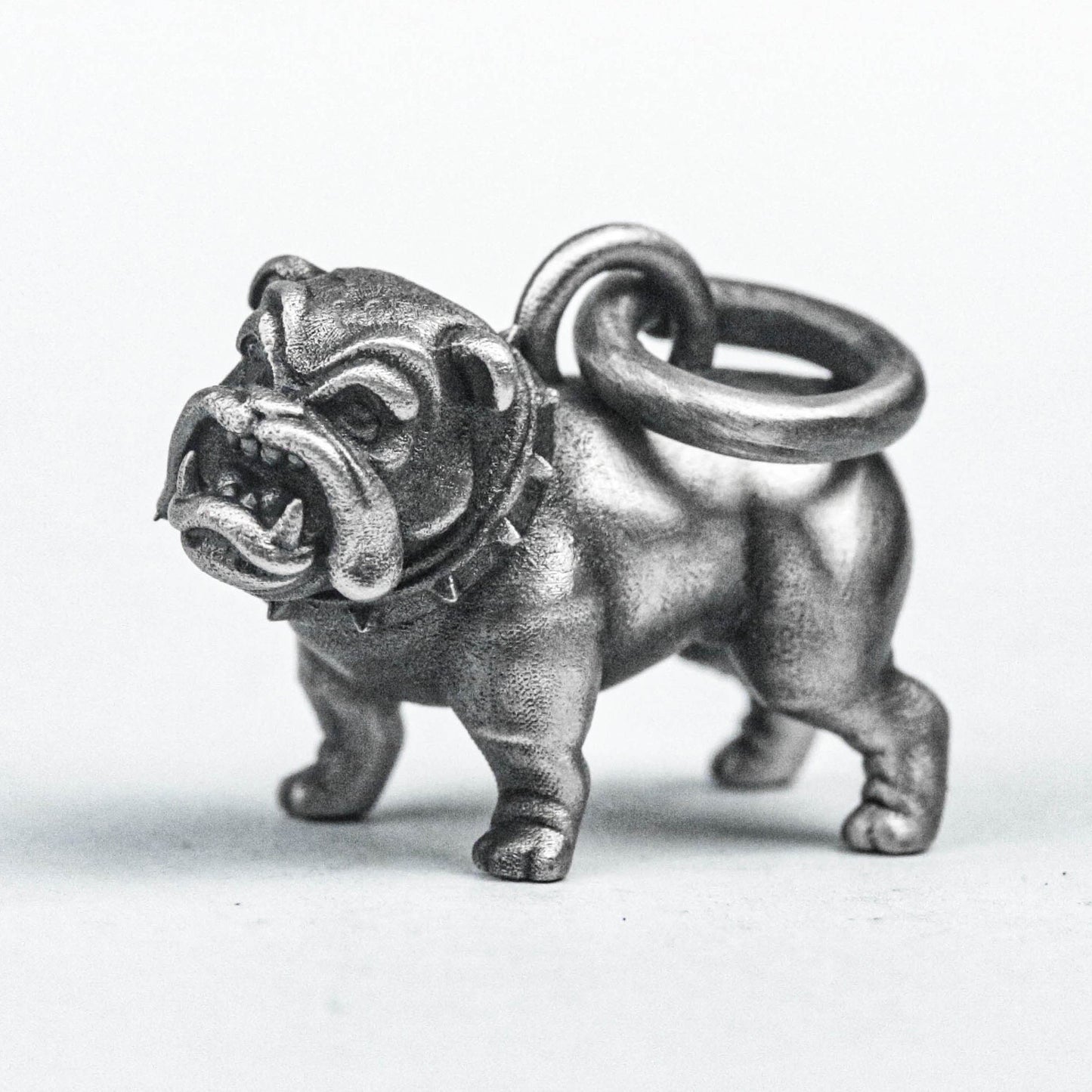 Bully silver pendant, bulldog brass pendant, cute animal pendant, three-dimensional silver pendant, couple pendant, trendy men's accessories