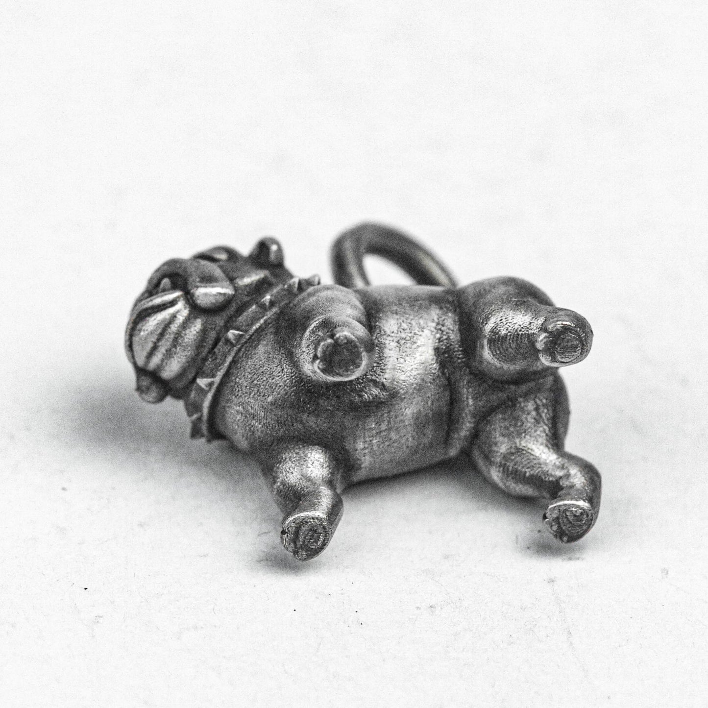 Bully silver pendant, bulldog brass pendant, cute animal pendant, three-dimensional silver pendant, couple pendant, trendy men's accessories