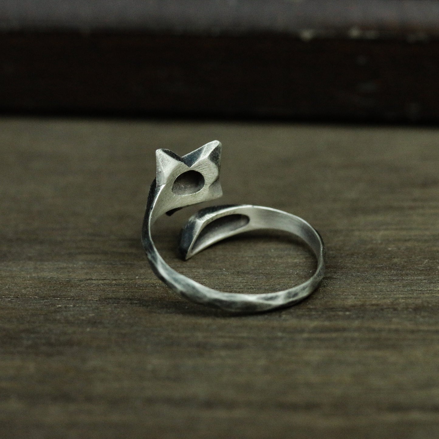 fox 925 silver ring, simple animal silver ring, personalized couple fox ring, gift for him - handmade