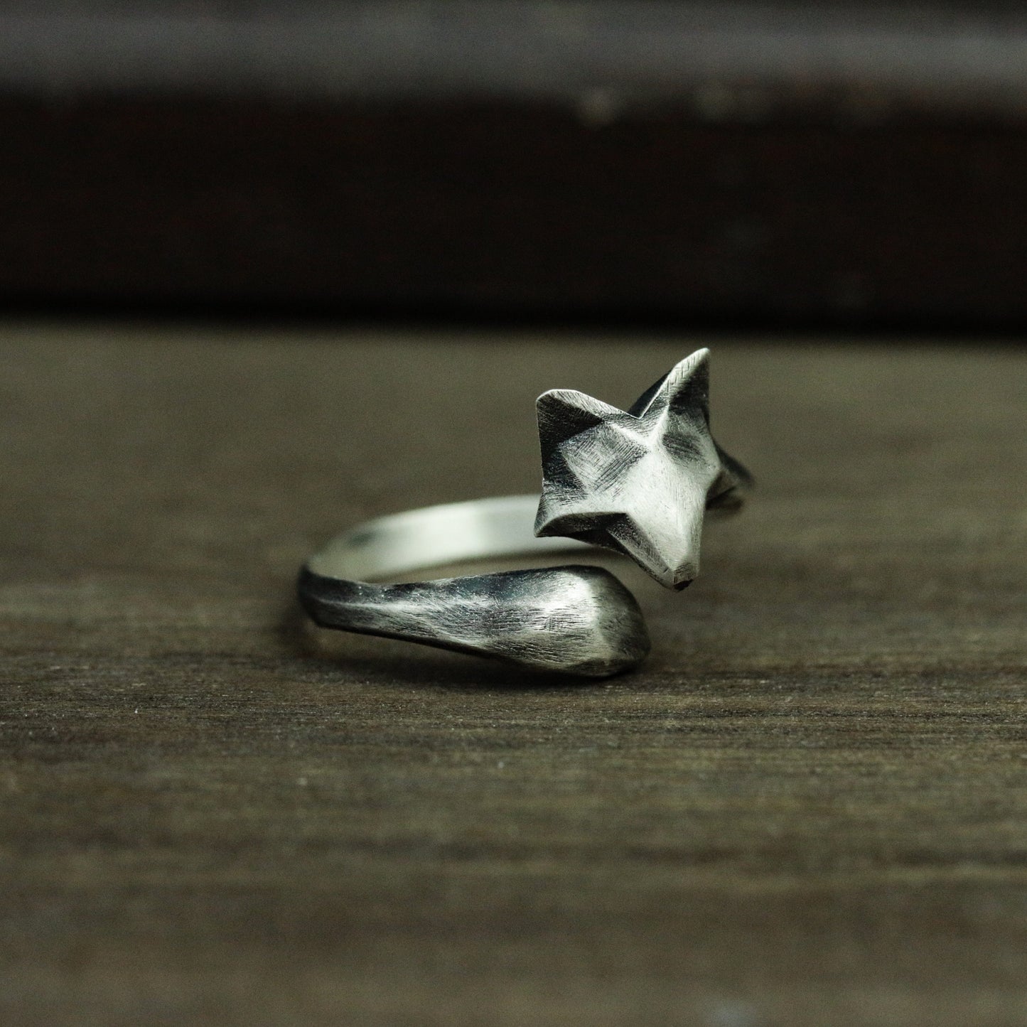 fox 925 silver ring, simple animal silver ring, personalized couple fox ring, gift for him - handmade