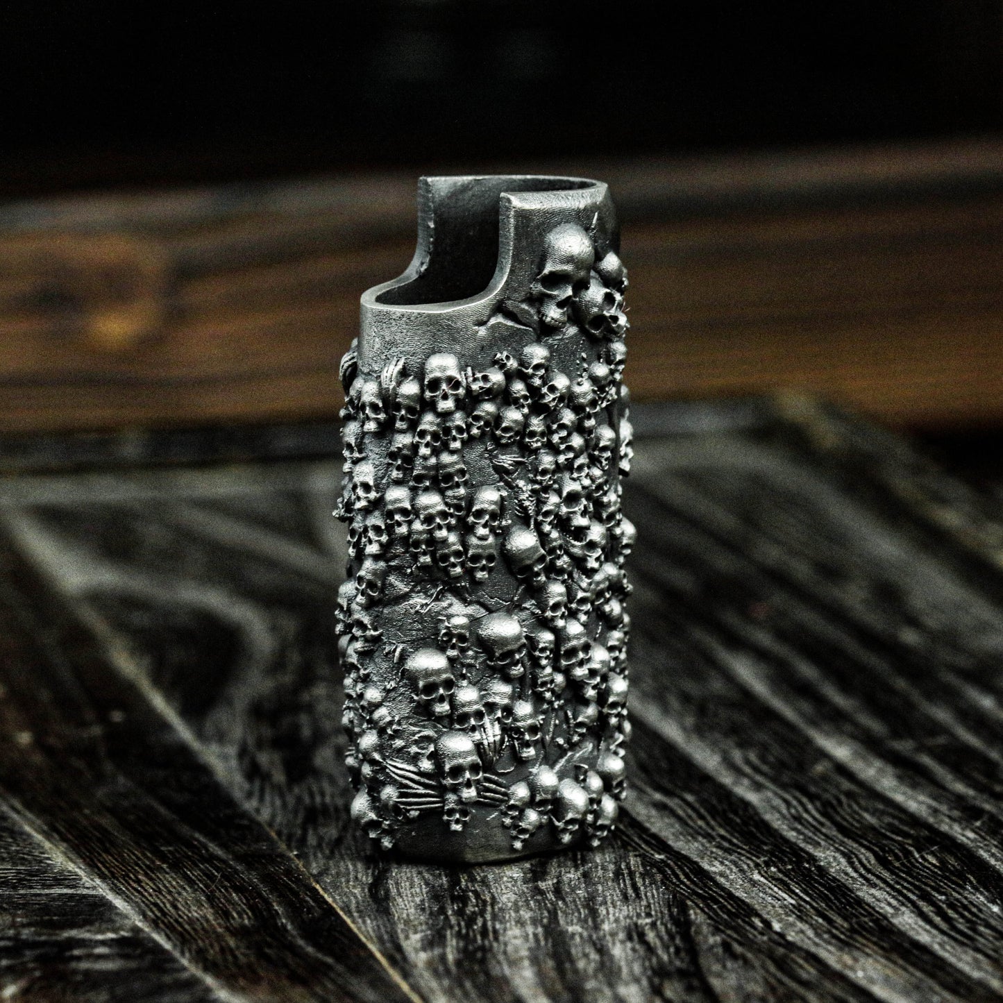 Sterling Silver Skull Lighter Case | Skull Lighter Case | Lighter Case | Men's Gift