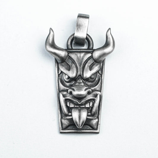 Long-tongue silver ornaments, Minotaur face 925 sterling silver pendant, totem brass necklace. Skull tag, mascot of zodiac birth year